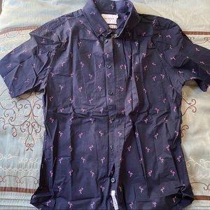 Flamingo Collared Button Down Shirt